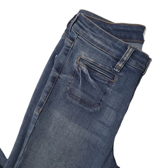 William Rast Highrise Ankle Jeans Raw Hem Exposed Button Front Size 25 - Picture 2 of 14